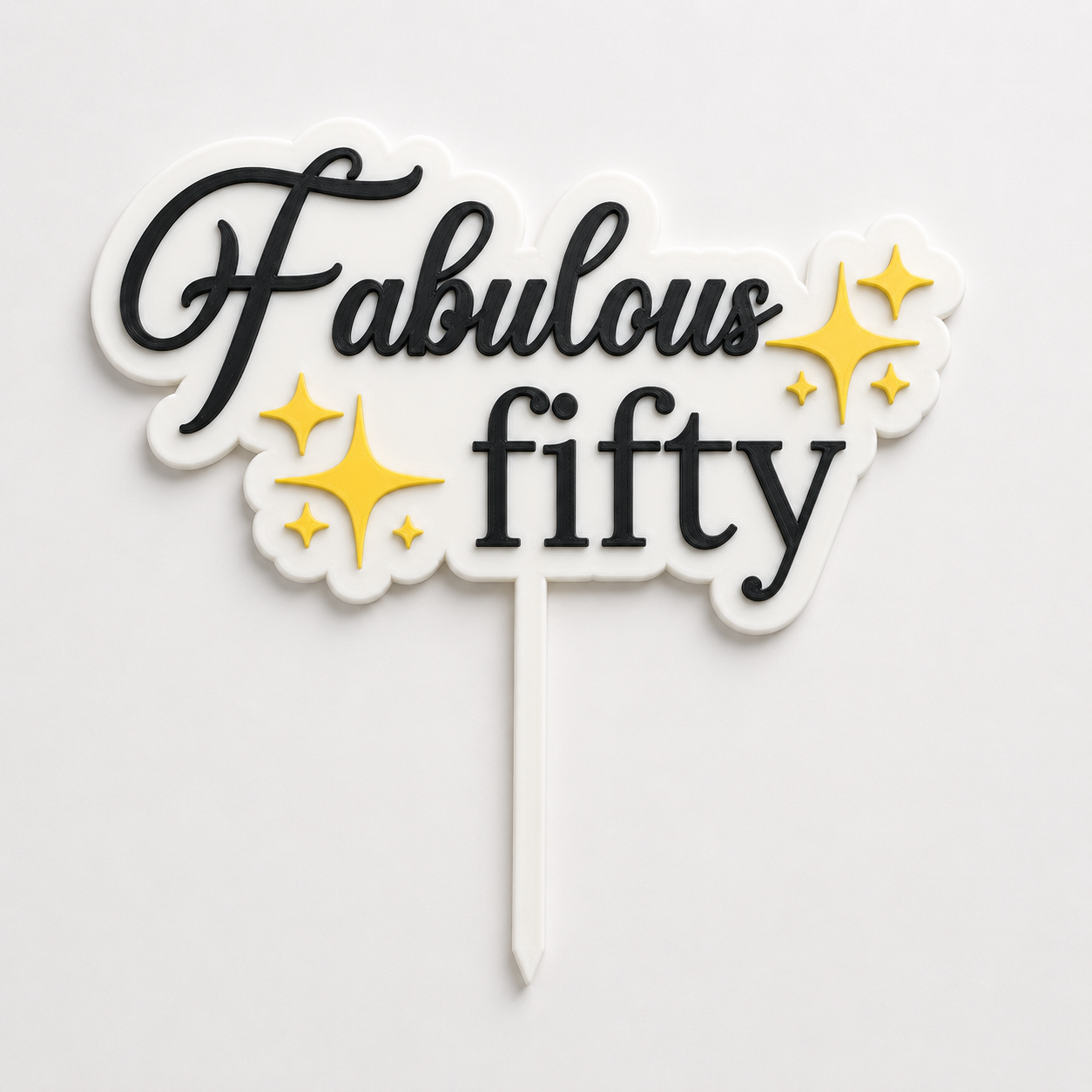 Fabulous Fifty - Birthday Cake Topper