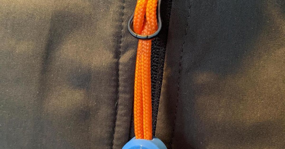 Paracord Zipper Pull / Charm by kriswillcode, Download free STL model