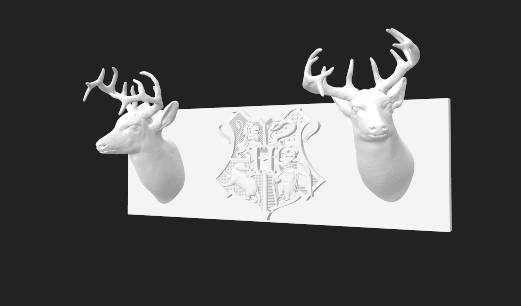 Harry Potter Hogwarts Crest Wand Holder with Patronus head