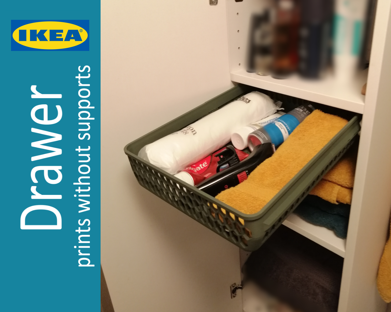 Drawer 'woven' Hexagon basket for IKEA NYSJÖN high cabinet