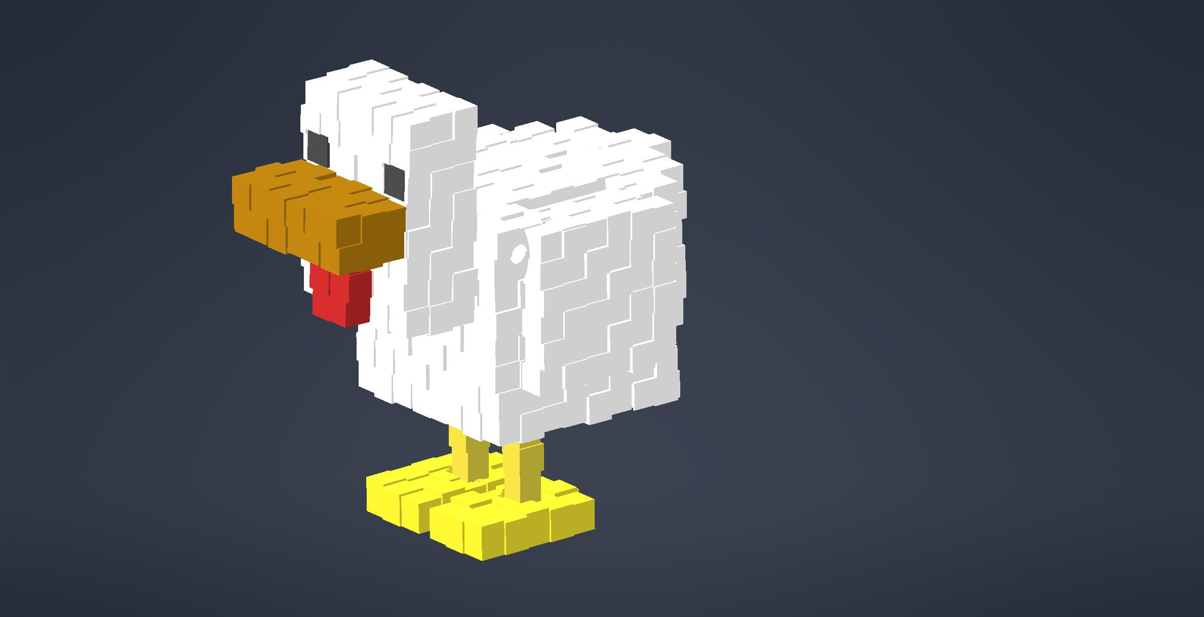 Miniatura 29 do modelo 3D Minecraft Chicken Duck