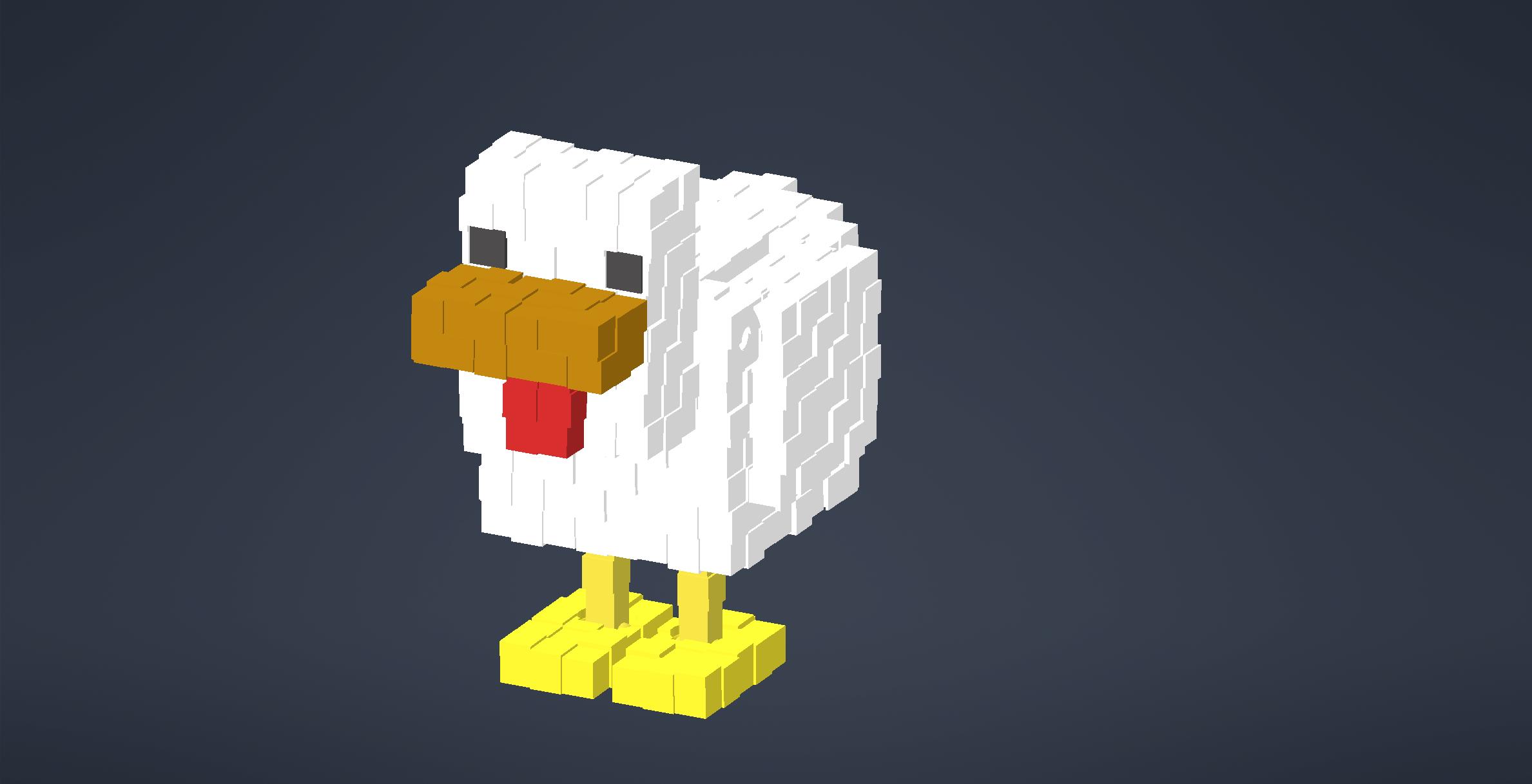 Miniatura 21 do modelo 3D Minecraft Chicken Duck