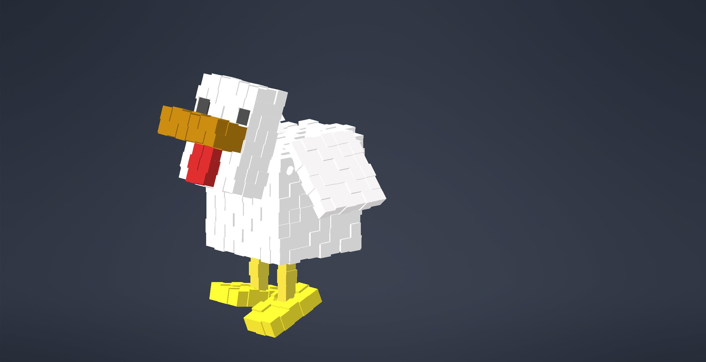 Miniatura 19 do modelo 3D Minecraft Chicken Duck