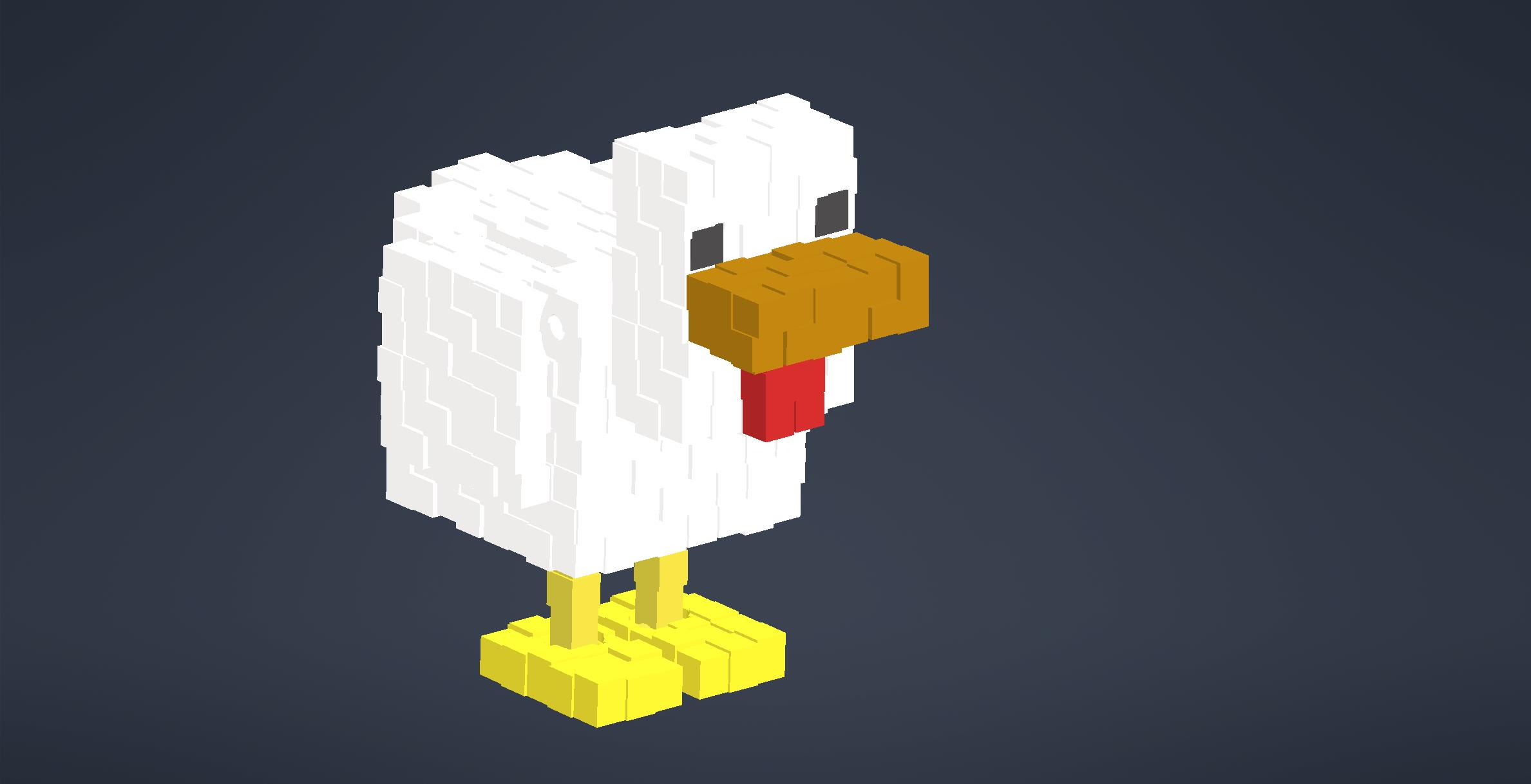 Miniatura 23 do modelo 3D Minecraft Chicken Duck