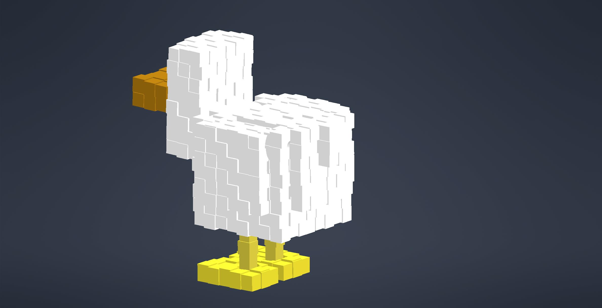 Miniatura 22 do modelo 3D Minecraft Chicken Duck