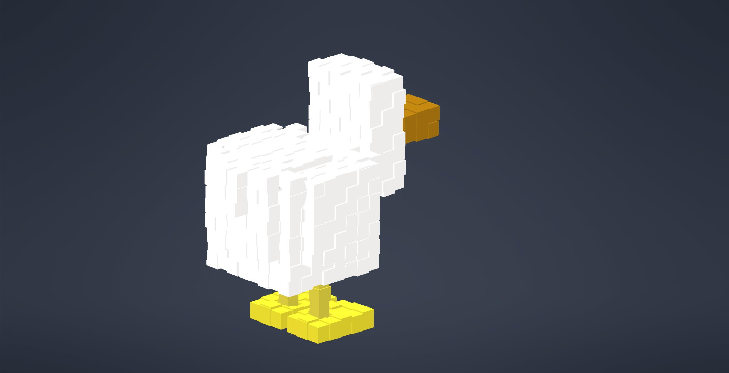 Miniatura 20 do modelo 3D Minecraft Chicken Duck