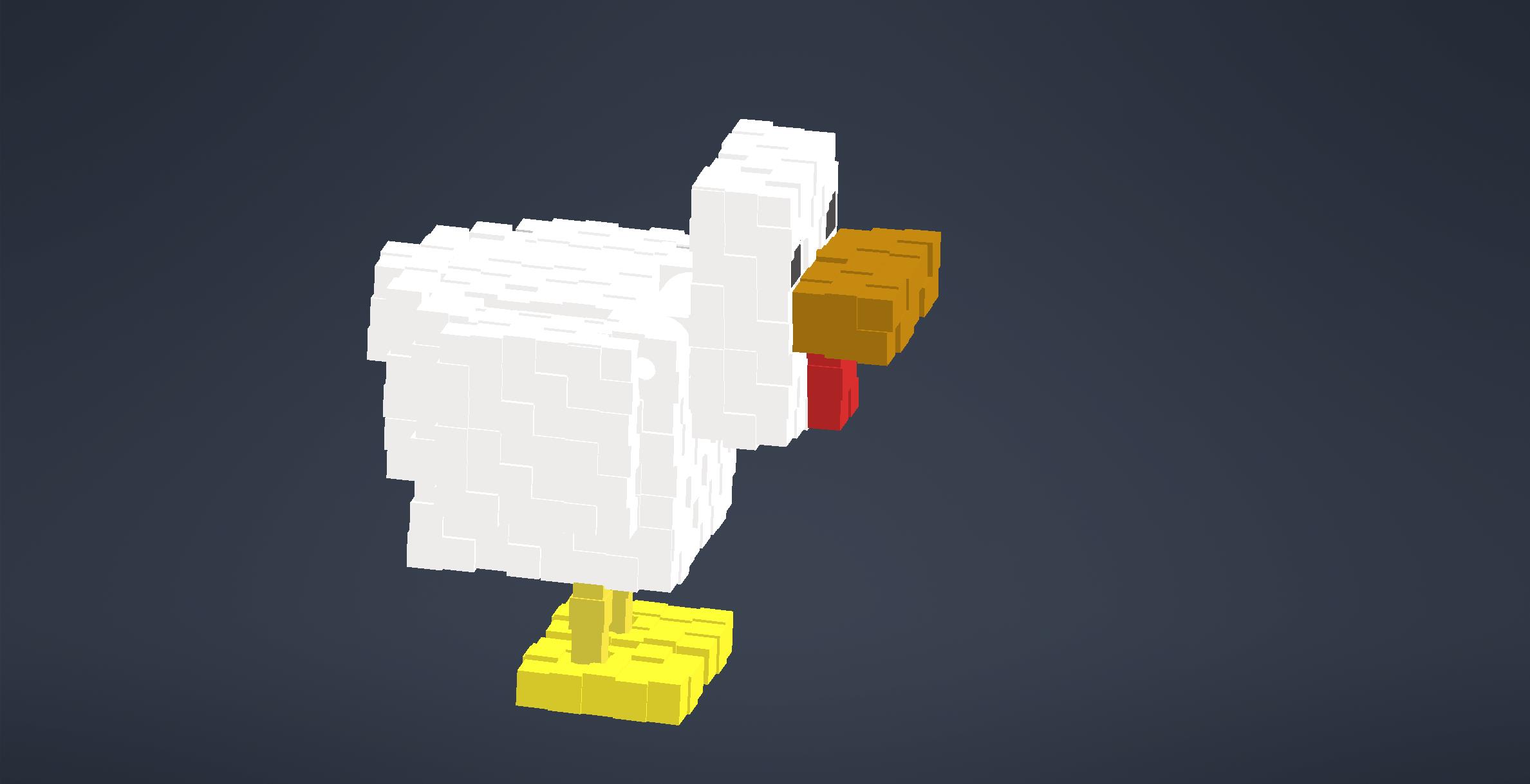 Miniatura 26 do modelo 3D Minecraft Chicken Duck