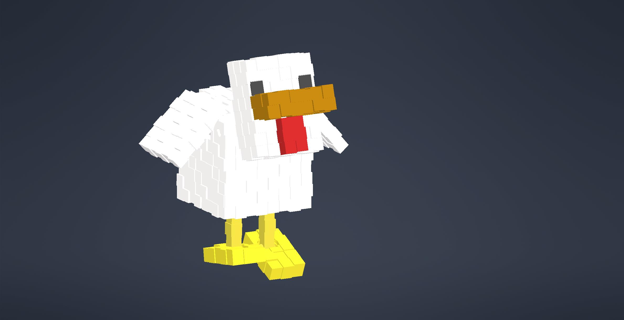 Miniatura 28 do modelo 3D Minecraft Chicken Duck