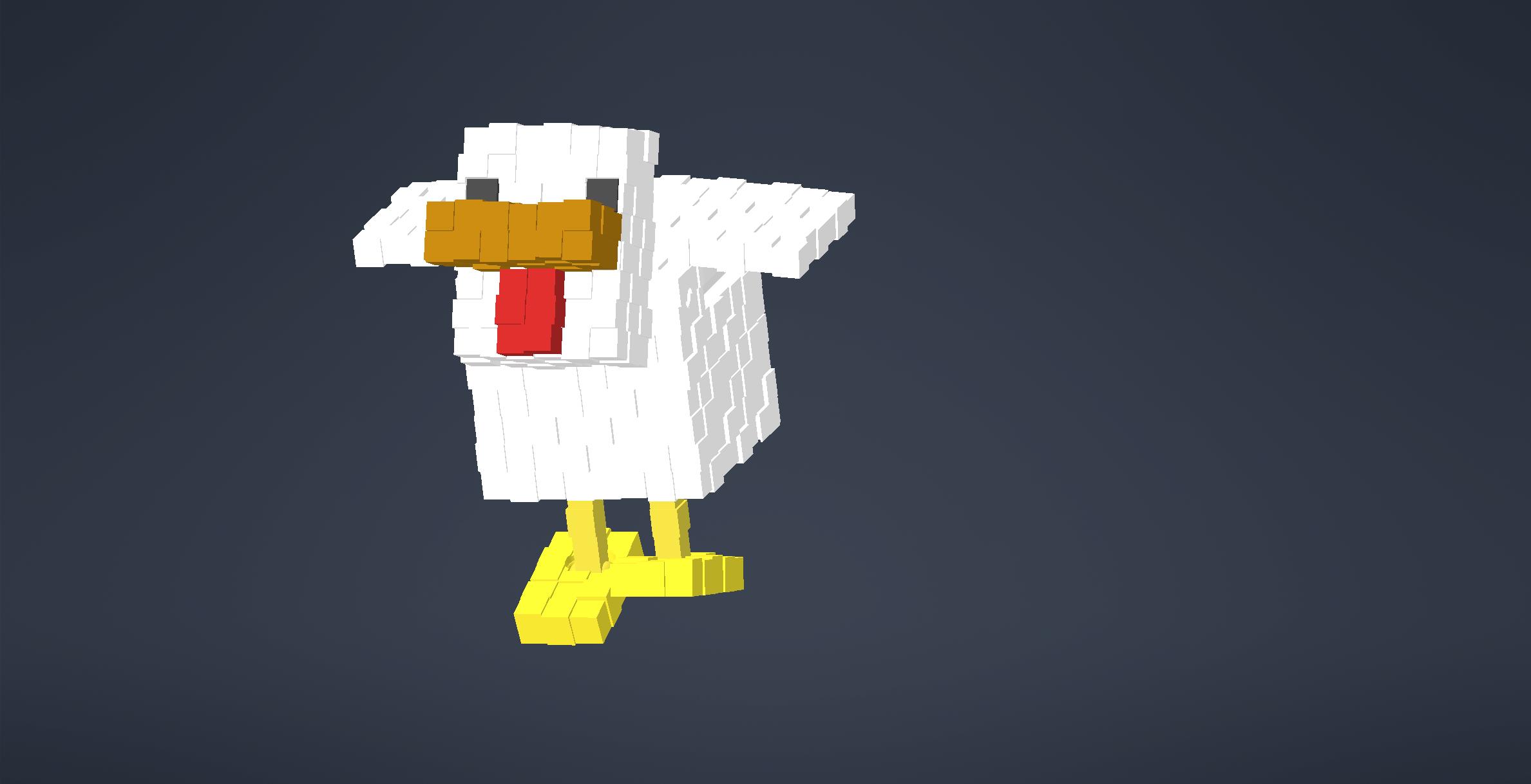 Miniatura 27 do modelo 3D Minecraft Chicken Duck