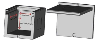 Parametrizable board game card box (source)