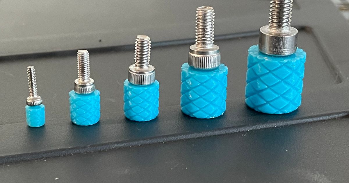 Knob thumb Screw M2M3M4M5M6 socket by olekhal Download free STL model