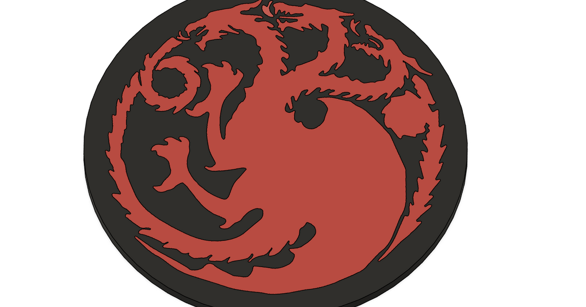 House of the Dragon/Game Of Thrones - Targaryen Coaster by blacksilla ...