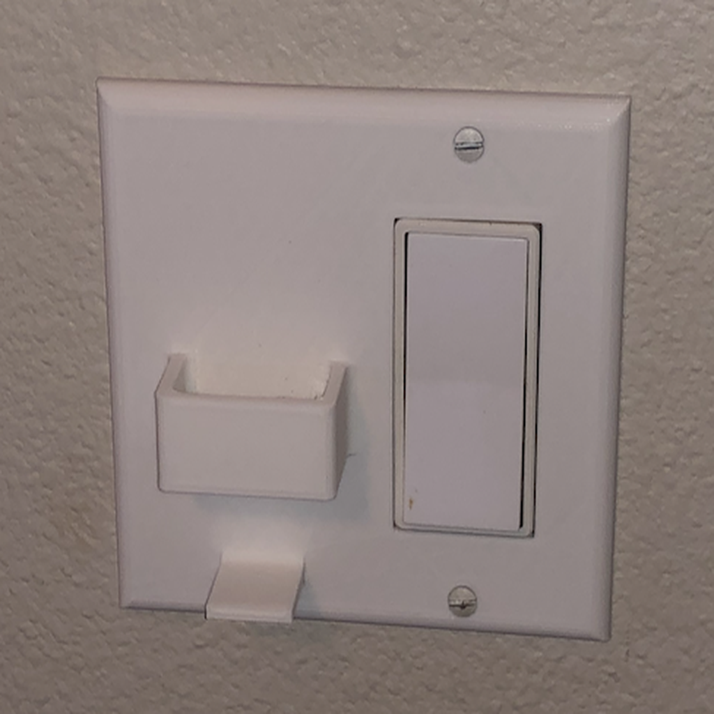 Light Switch Plate with Remote Holder by brettvitaz | Download free STL ...