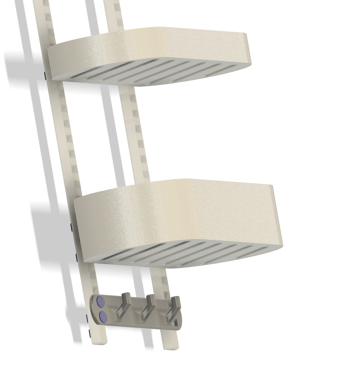 Complete customizeable and interchangeable shower/bath shelf system. — miniatura 4