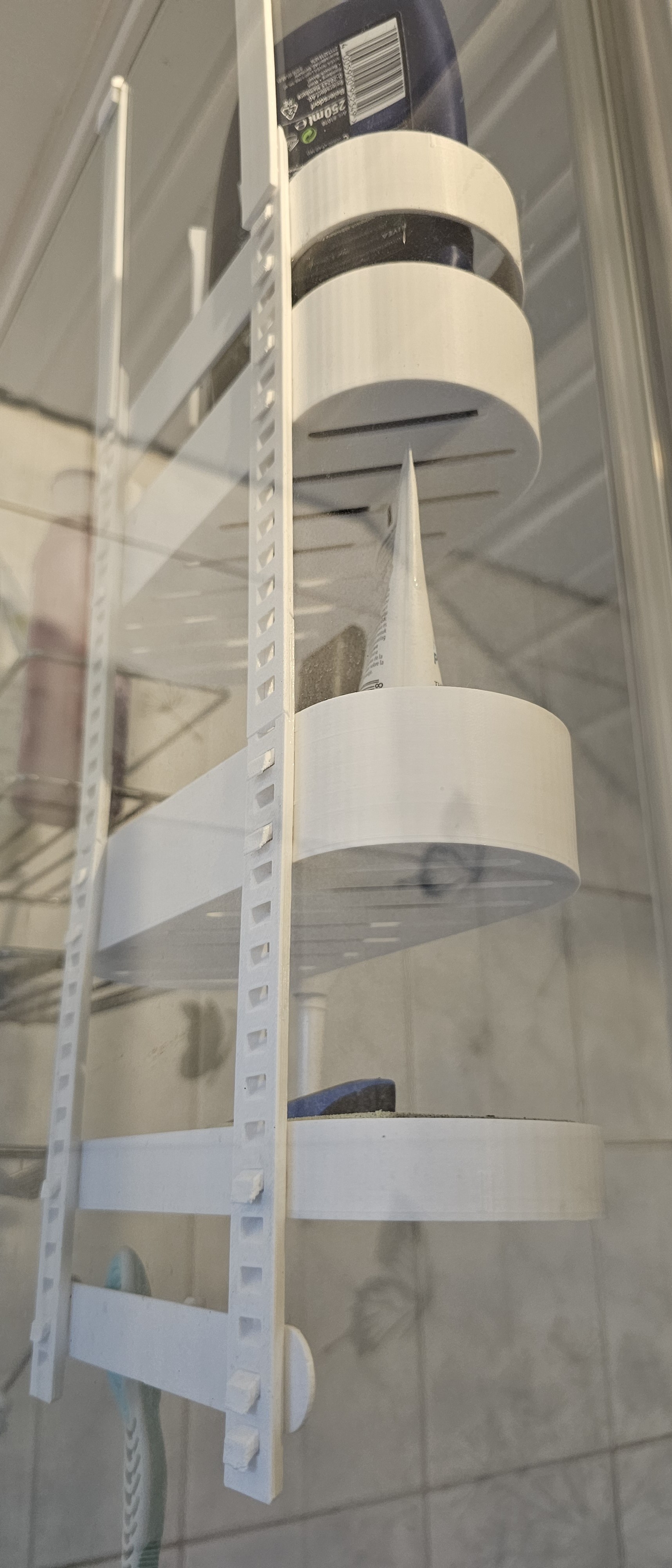 Complete customizeable and interchangeable shower/bath shelf system. — miniatura 8