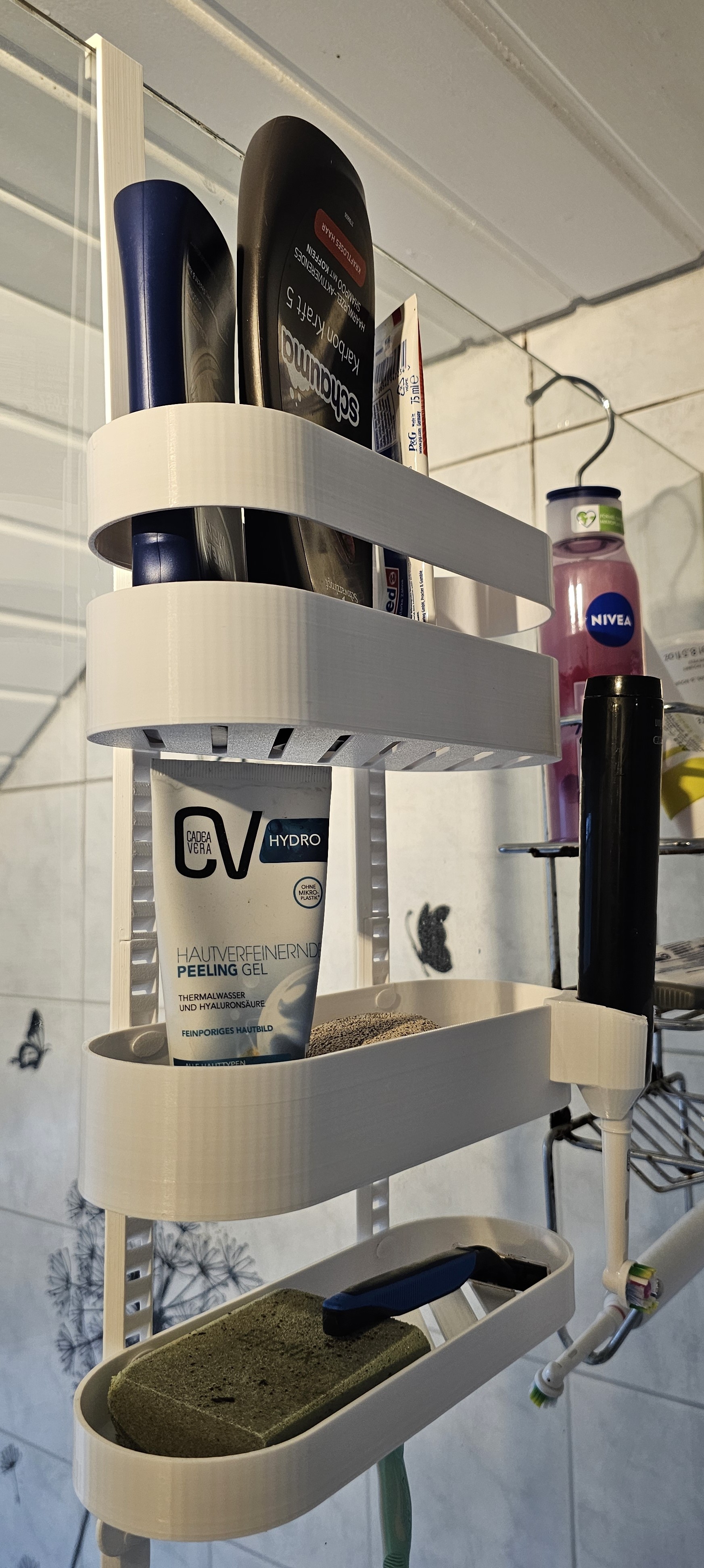 Complete customizeable and interchangeable shower/bath shelf system. — miniatura 9