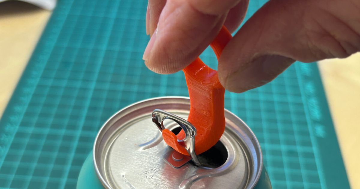 Drink Can Ring Pull Opener by Rosti Download free STL model