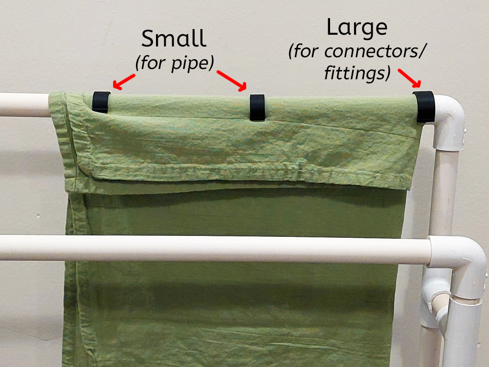 Snap On PVC Clip / Clamp for attaching cloth or materials to "1/2 inch" PVC Pipes and Fittings (U.S.) 3D model