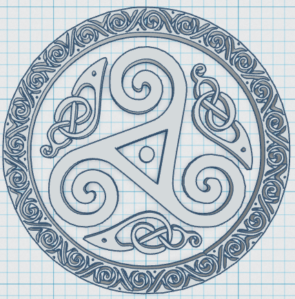 Miniatura 3 do modelo 3D Celtic Mandala Coaster 1