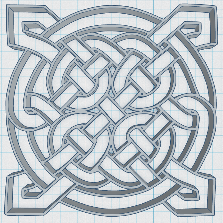 Miniatura 3 do modelo 3D Celtic Mandala Coaster 4