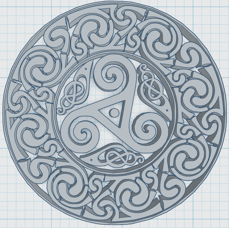 Miniatura 3 do modelo 3D Celtic Mandala Coaster 5