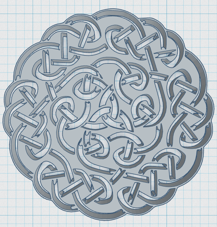 Miniatura 3 do modelo 3D Celtic Mandala Coaster 7