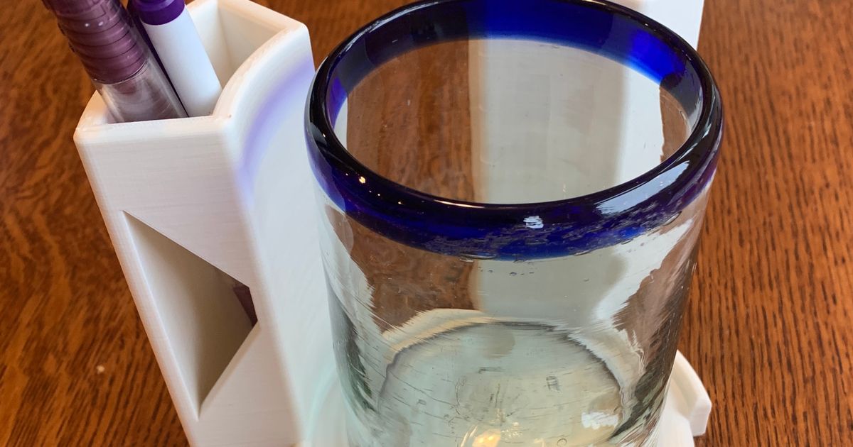 Pencil Holder Coaster by IanCAD Download free STL model