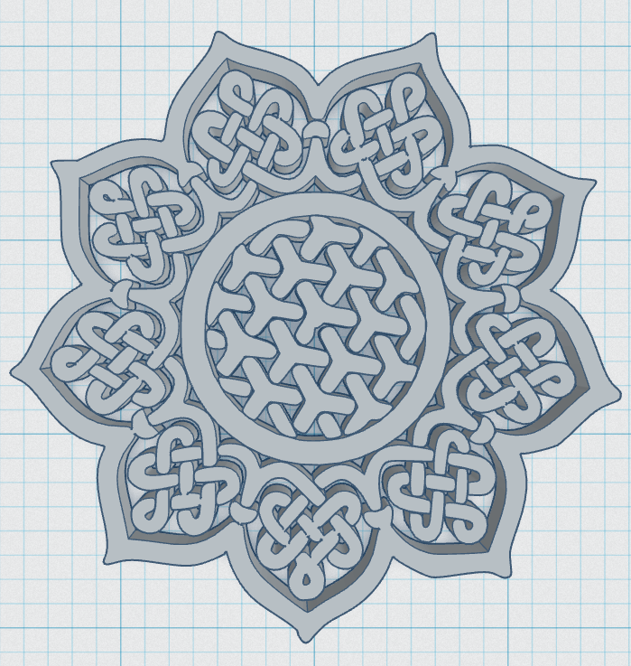 Miniatura 3 do modelo 3D Celtic Mandala Coaster 8
