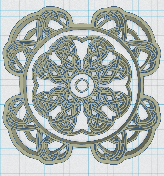 Miniatura 3 do modelo 3D Celtic Mandala Coaster 18