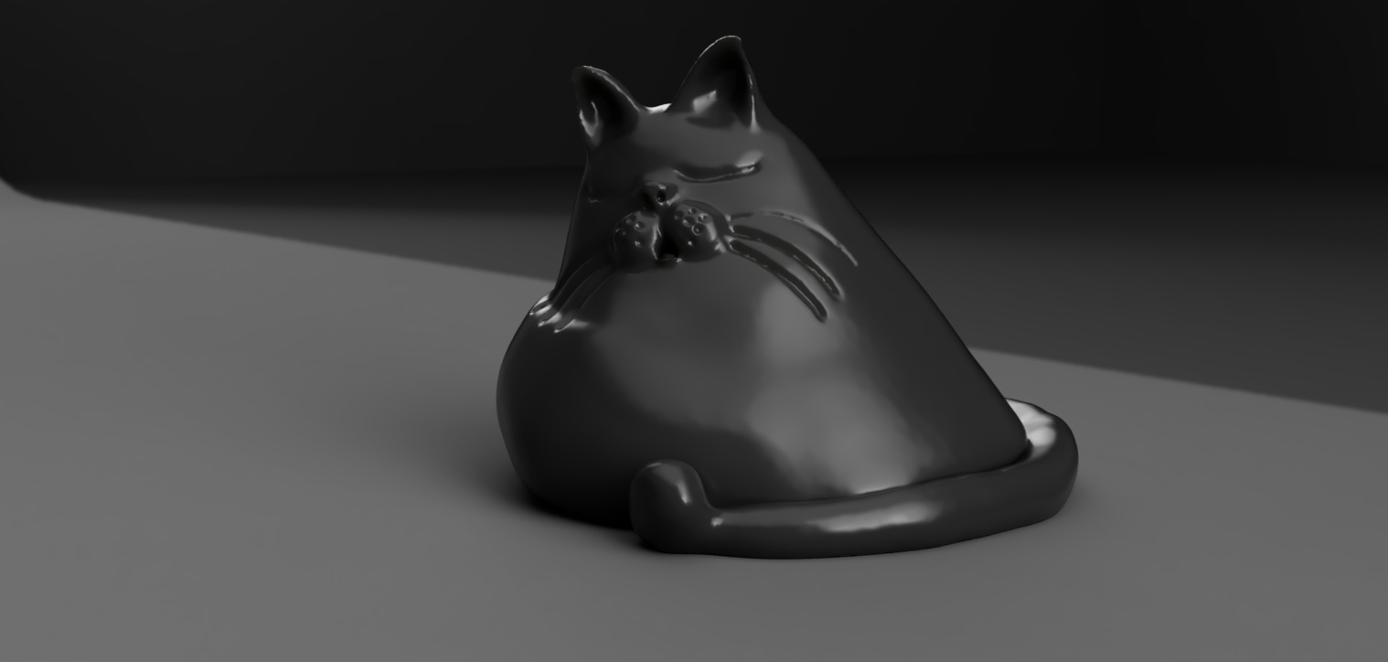 Miniatura 3 do modelo 3D Sleeping Chubby Cat