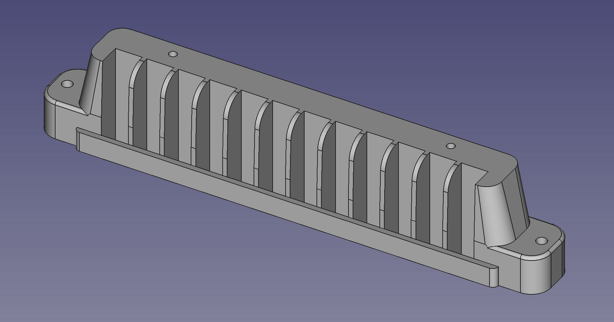 Autoharp chord bar guide by mcdanlj | Download free STL model ...