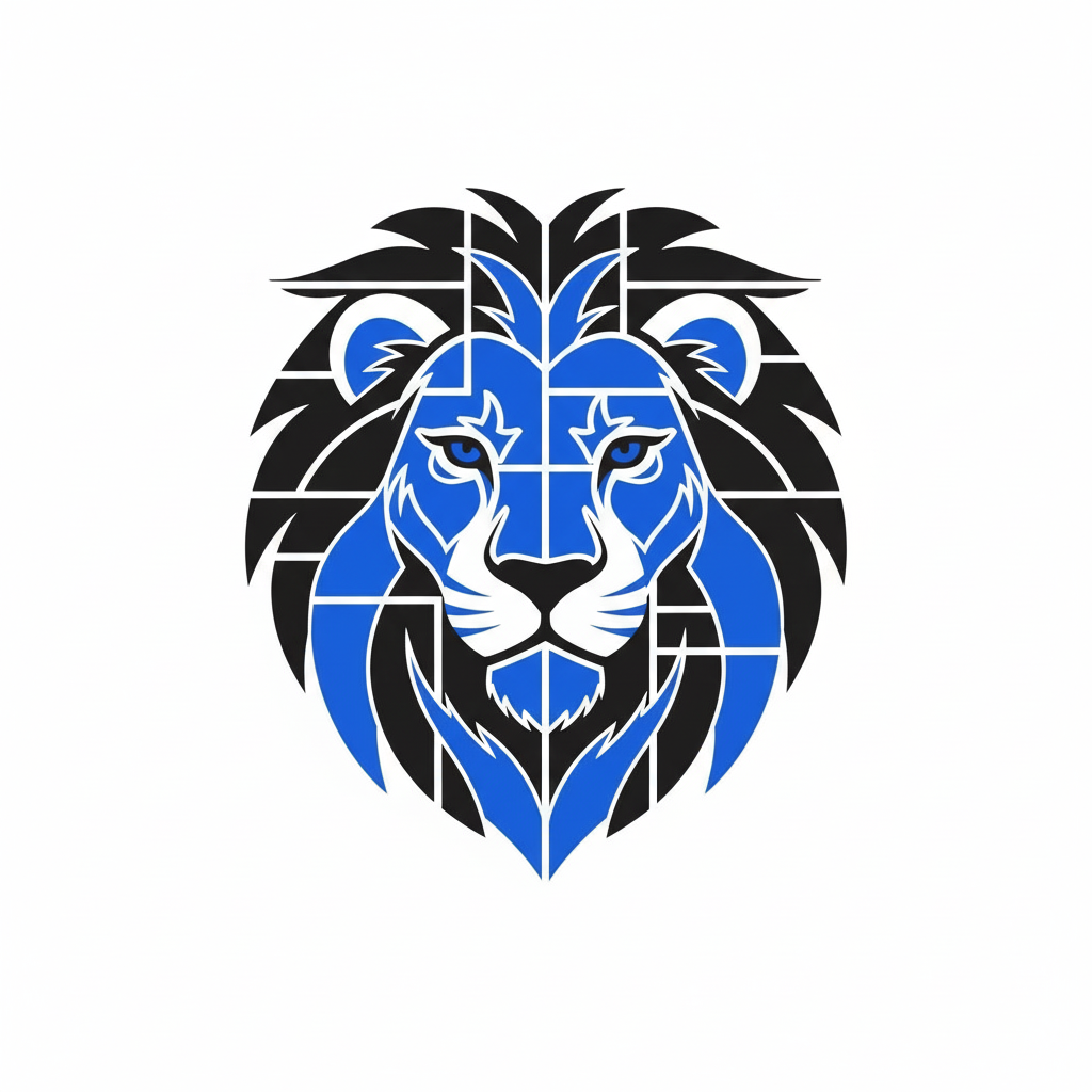 Lion Modular Wall Art – 3D Printable Segmented Panel (Frameless Geometric Design)