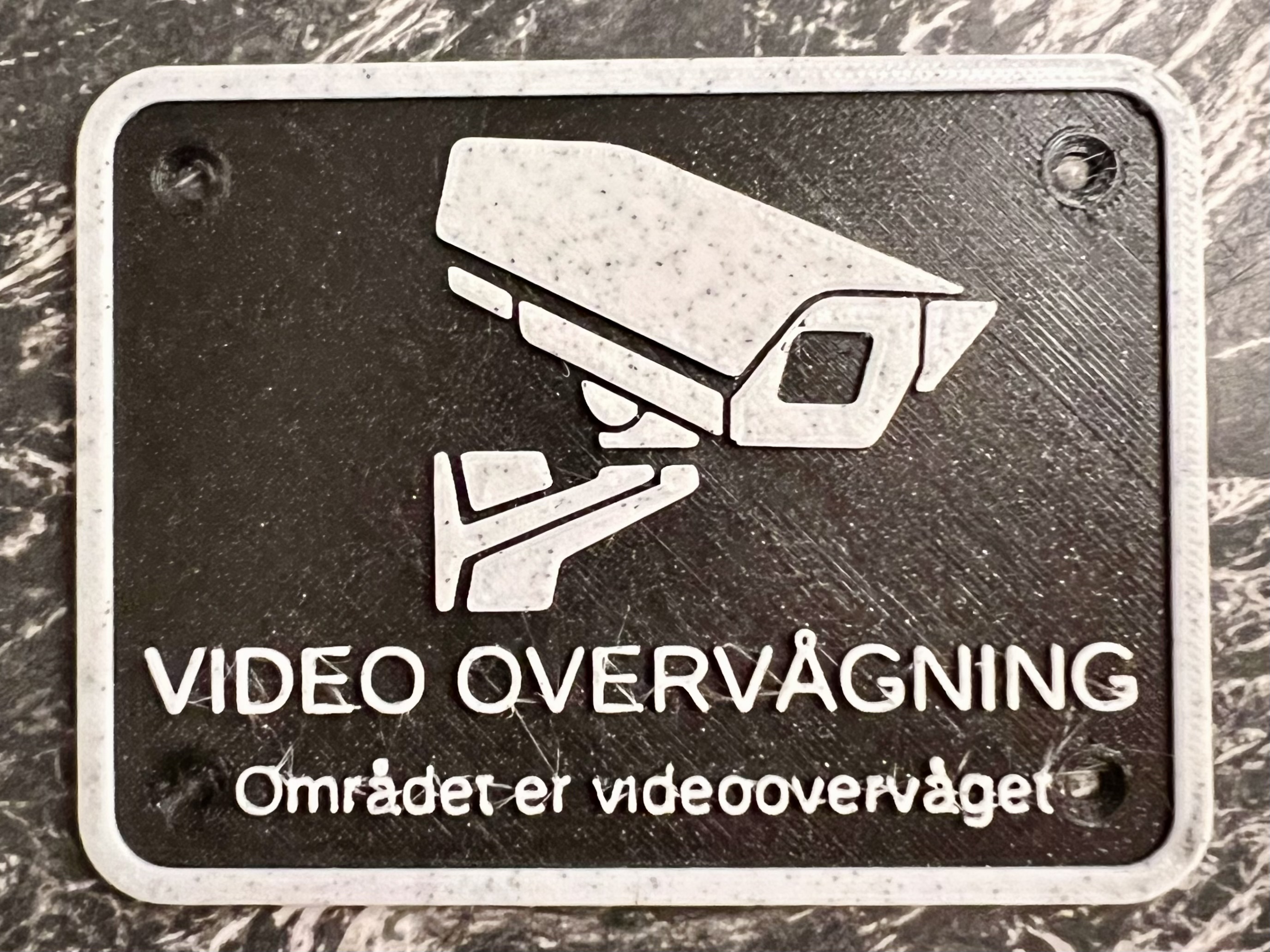 Danish Video overvågning (CCTV) sign