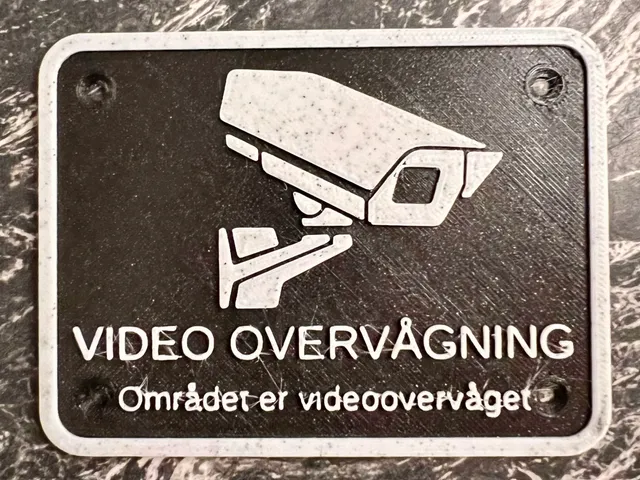 Danish Video overvågning (CCTV) sign