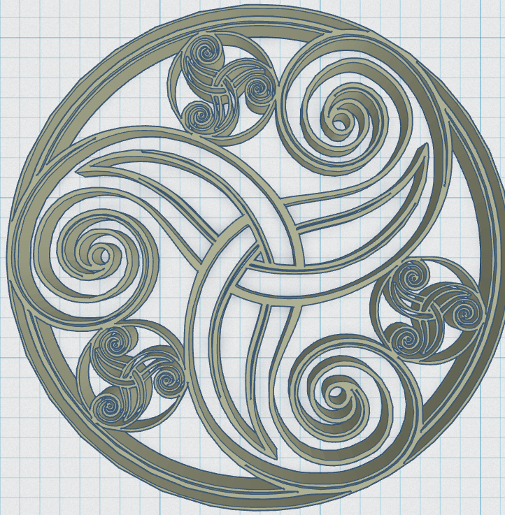 Miniatura 3 do modelo 3D Celtic Mandala Coaster 45