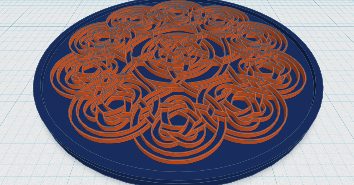 Celtic Mandala Coaster 49 by Peter Ennist Download free STL