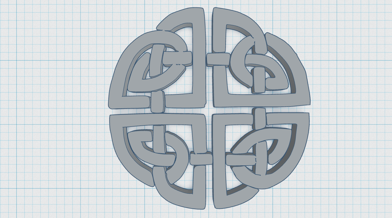 Miniatura 2 do modelo 3D Celtic Mandala Coaster 50