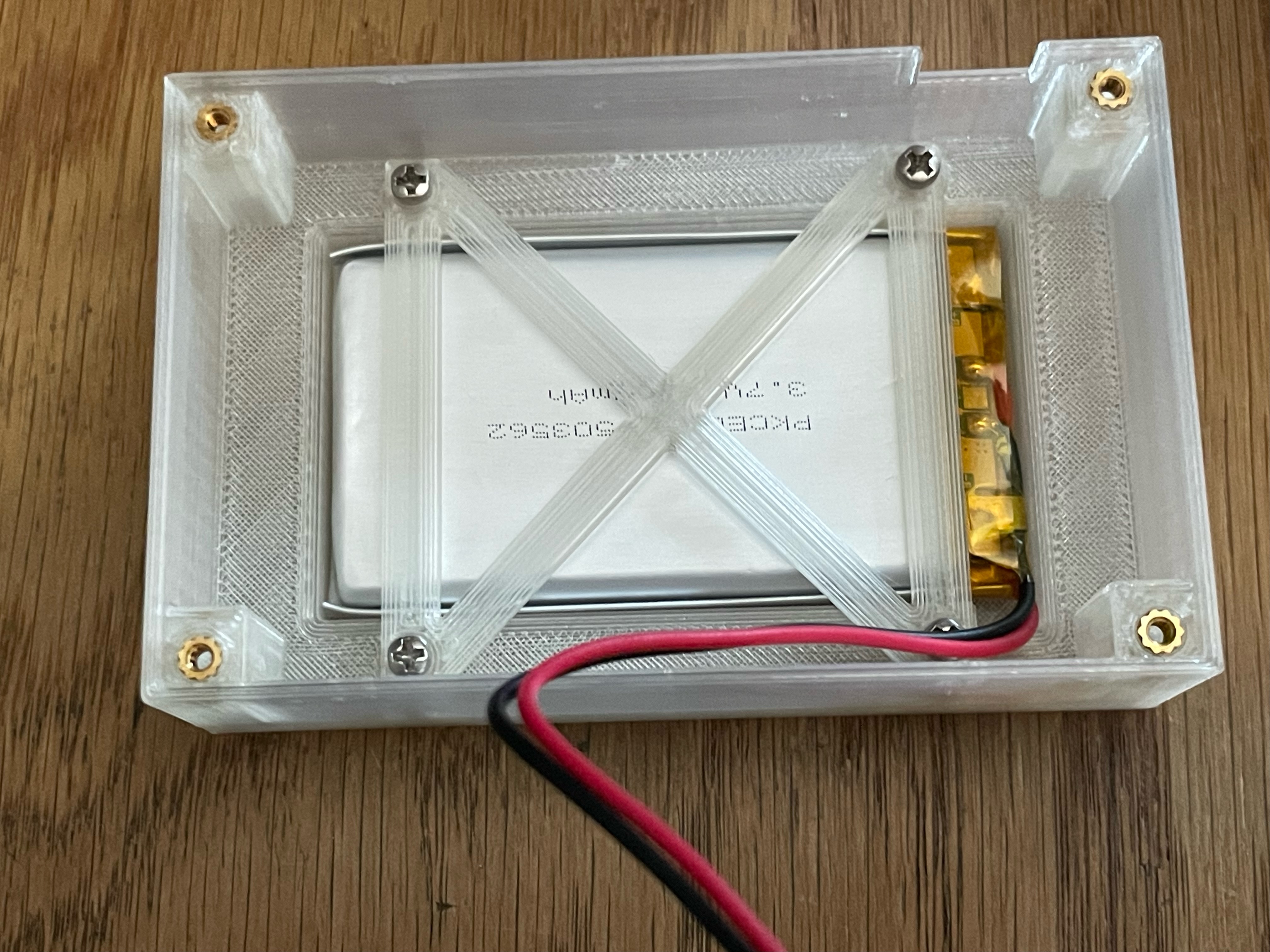 CurrentRanger Modified Case for Heat-Set Inserts and Flat Lithium Battery