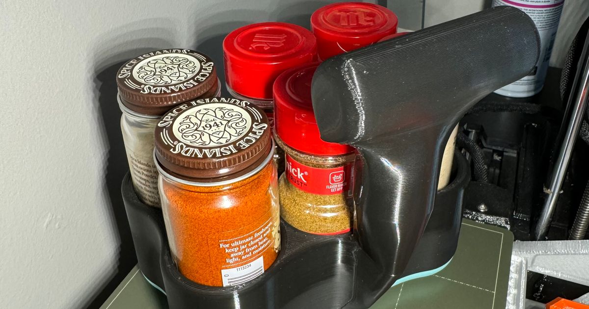 Spice Rack with Handle by Random Letter | Download free STL model ...