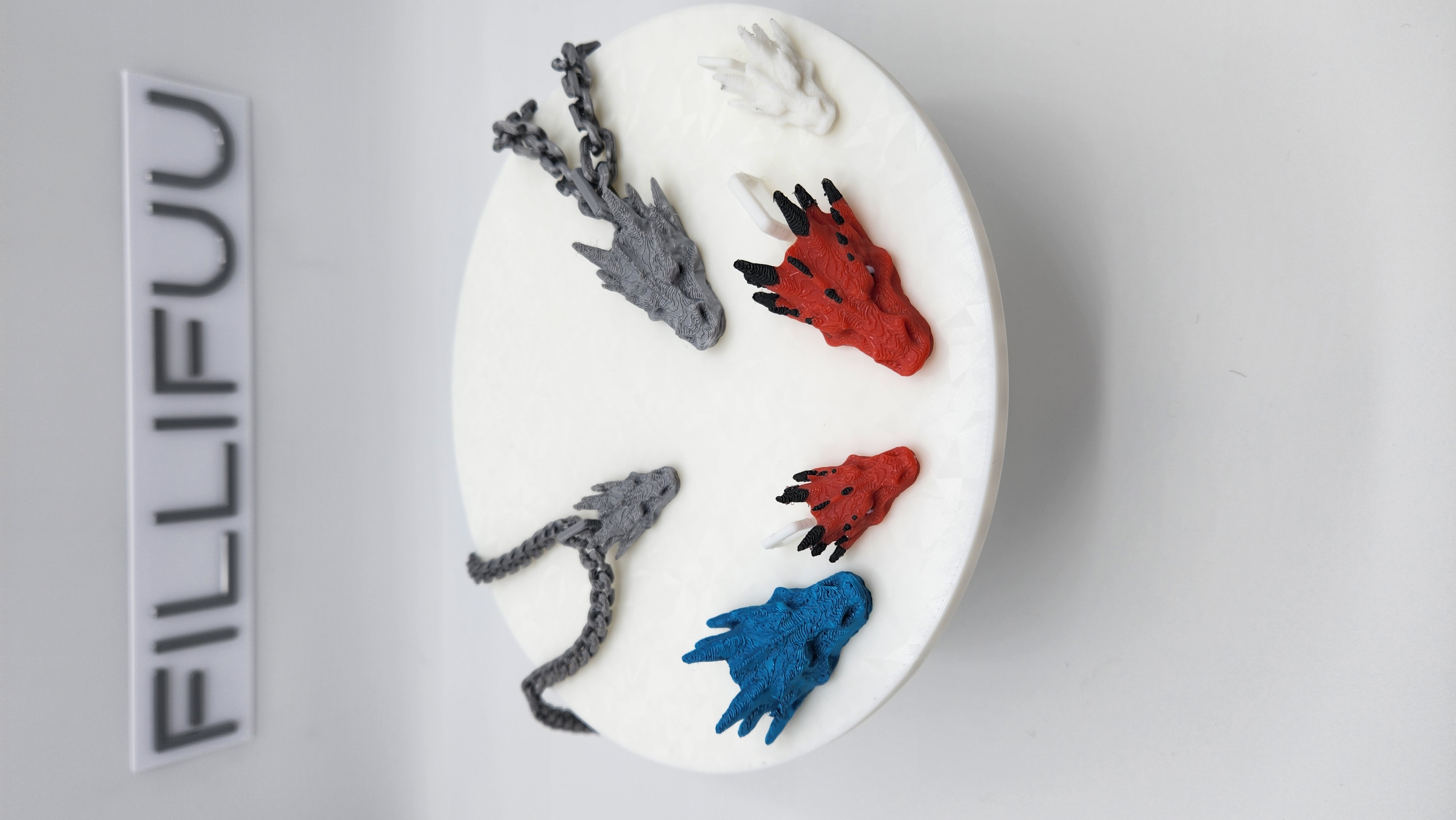 Dragon, Unicorn and Heart Necklace / Neck Chain Fast Print