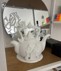 Tea Party in a Teapot! Whimsical Fairy House