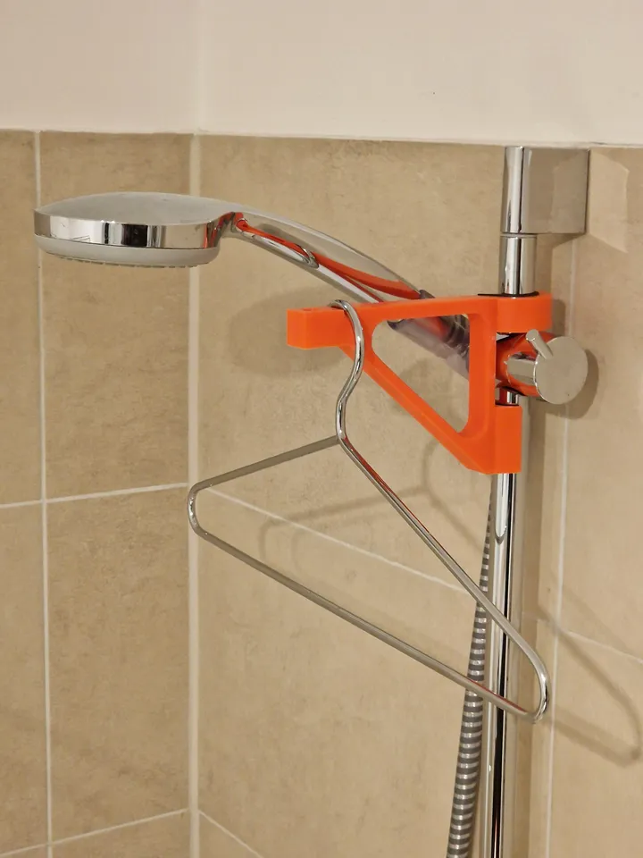 Hanger hook for shower rail / Kleiderhaken für Duschstange by