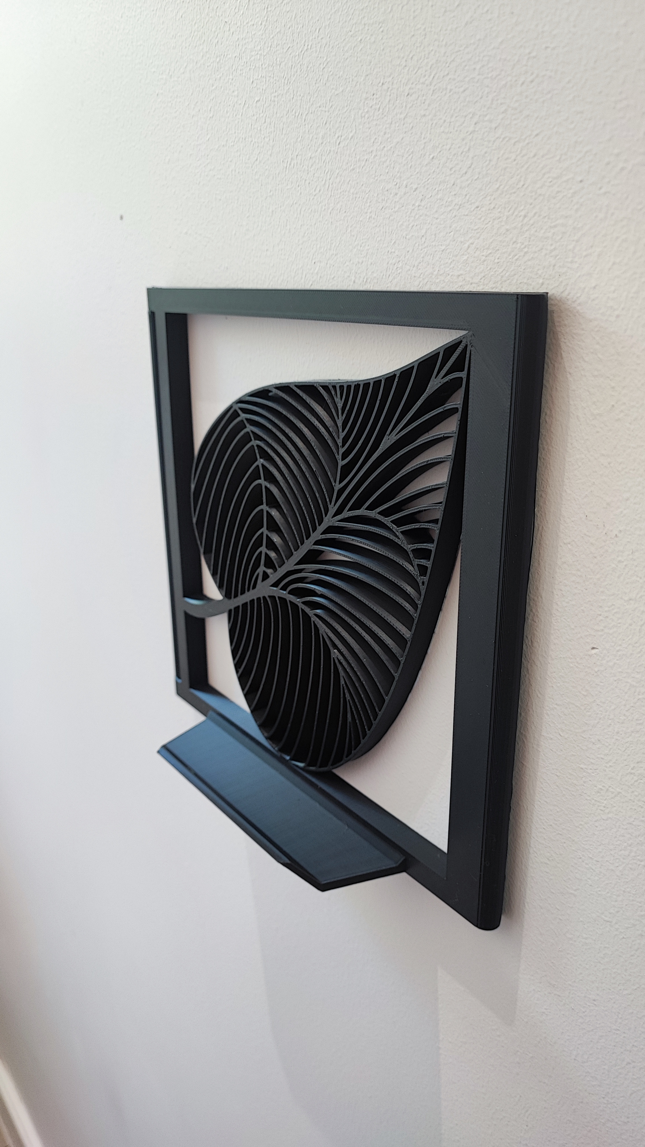Decorative Hinged Wall Mounted Phone Stand 3D model thumbnail