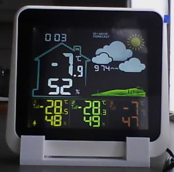 Clas Ohlson weather station desktop screen holder and sensor holder