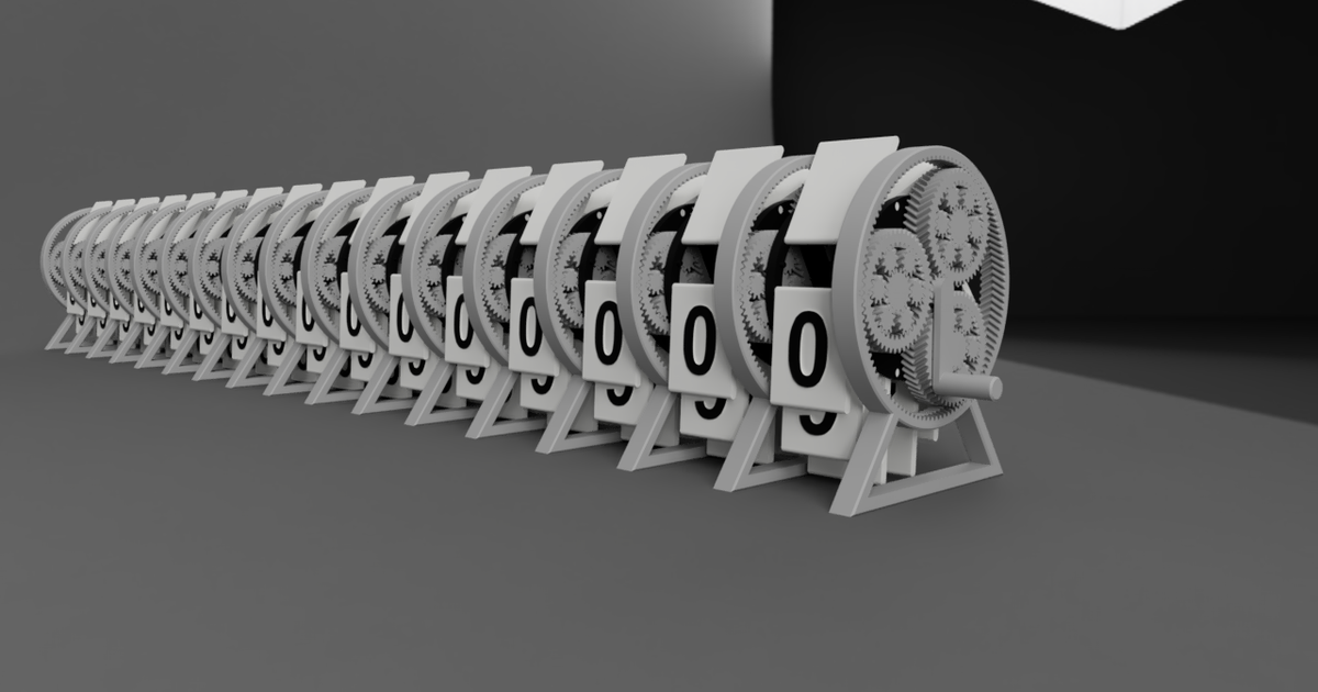 Infinitely expandable flip over counter by Tom Download free STL