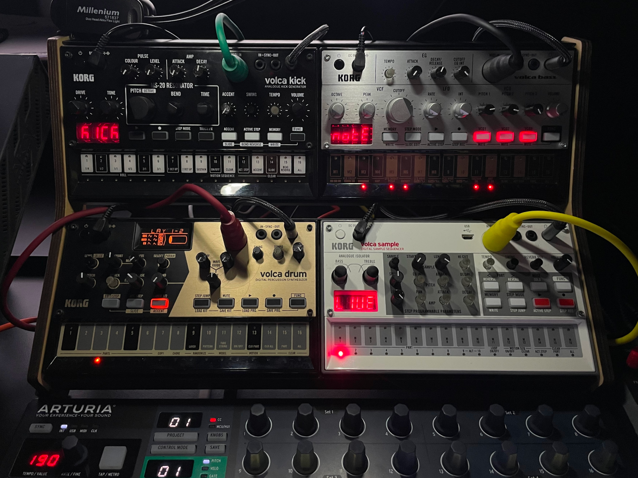 KNOBS WITH INDICATOR FOR KORG VOLCA SERIES (D-SHAFT + NORMAL) — miniatura 2