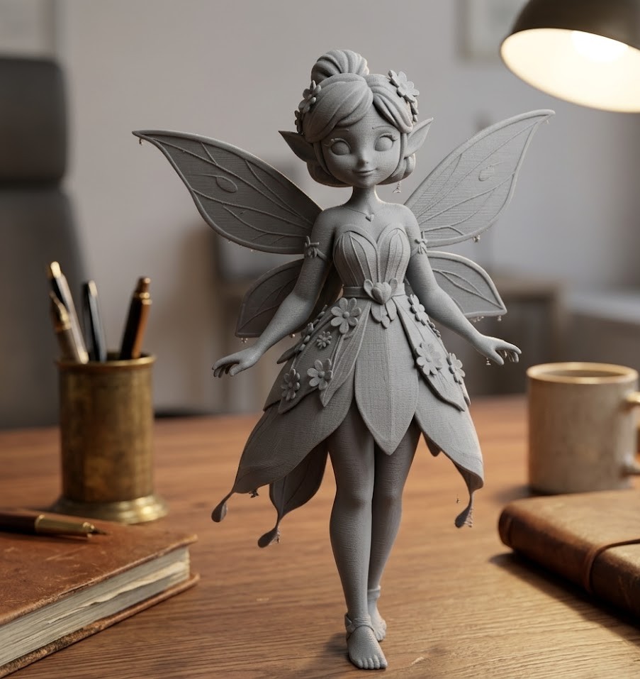 spring fairy with flower dress