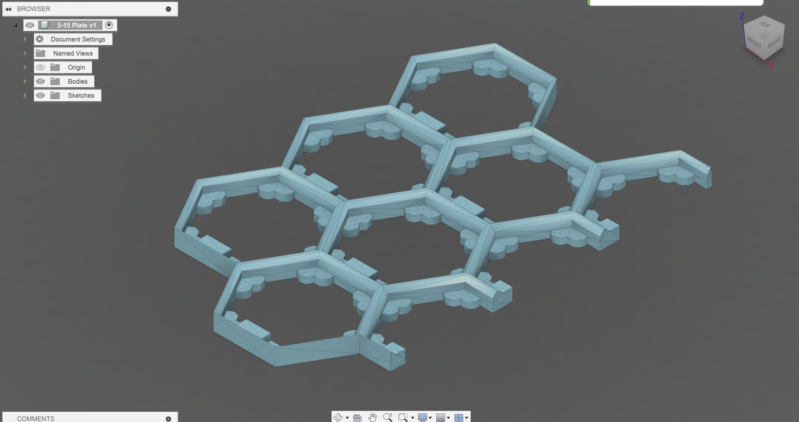 half of a hextraciton 5-15 segment for small beds