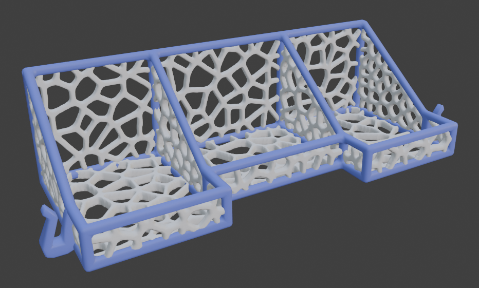 Voronoi Bar & Bottles Shower Shelf