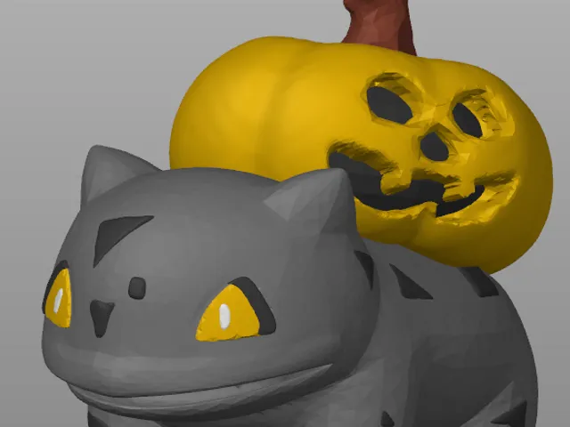 Halloween pumpkin Bulbasaur